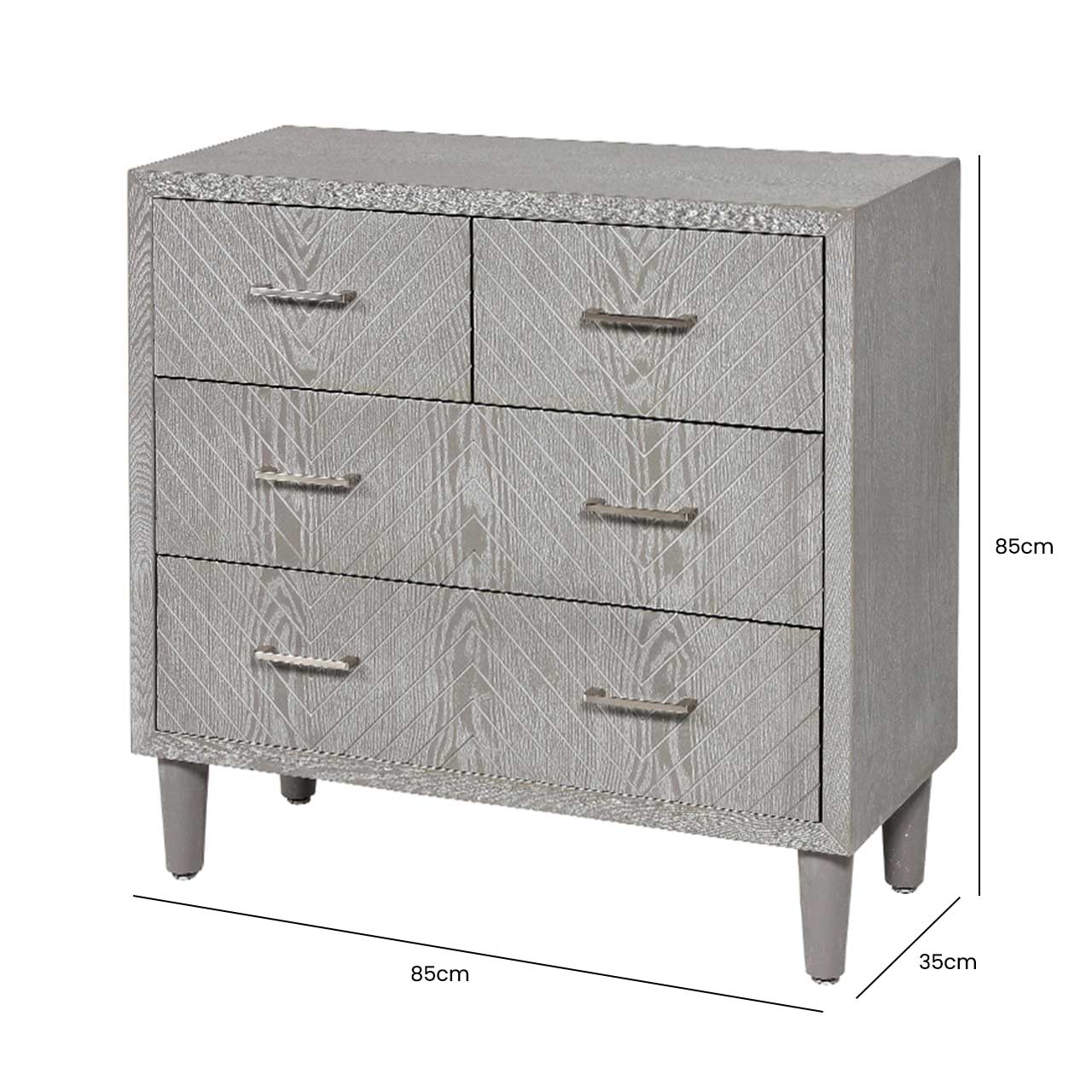 Venus 4 Drawer Chest Grey Elm - KD Legs