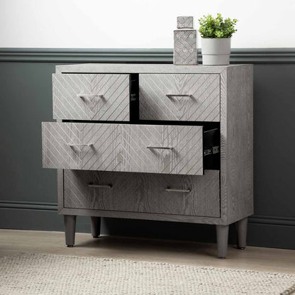 Venus 4 Drawer Chest Grey Elm - KD Legs