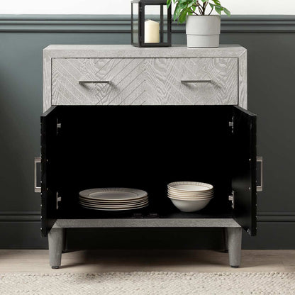 Venus 1 Drawer 2 Door Cabinet Grey Elm - KD Legs