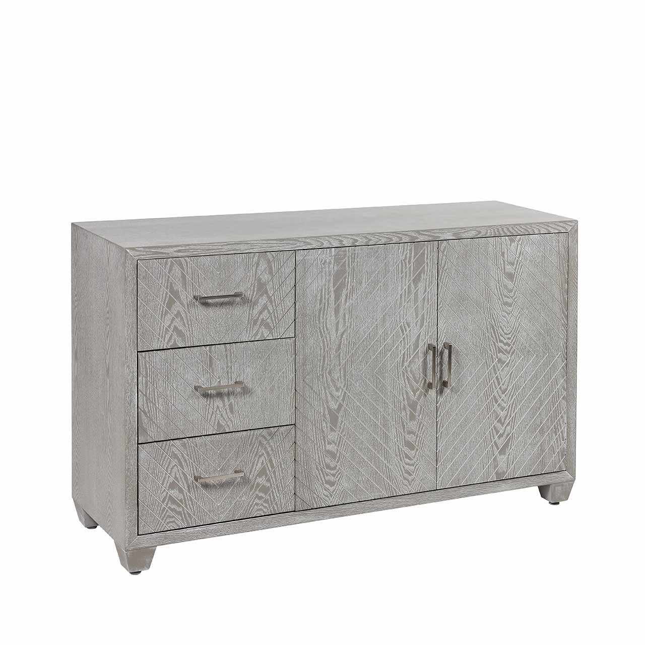 Venus 3 Drawer 2 Door Sideboard Grey Elm