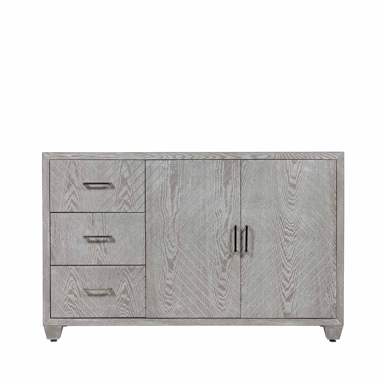 Venus 3 Drawer 2 Door Sideboard Grey Elm