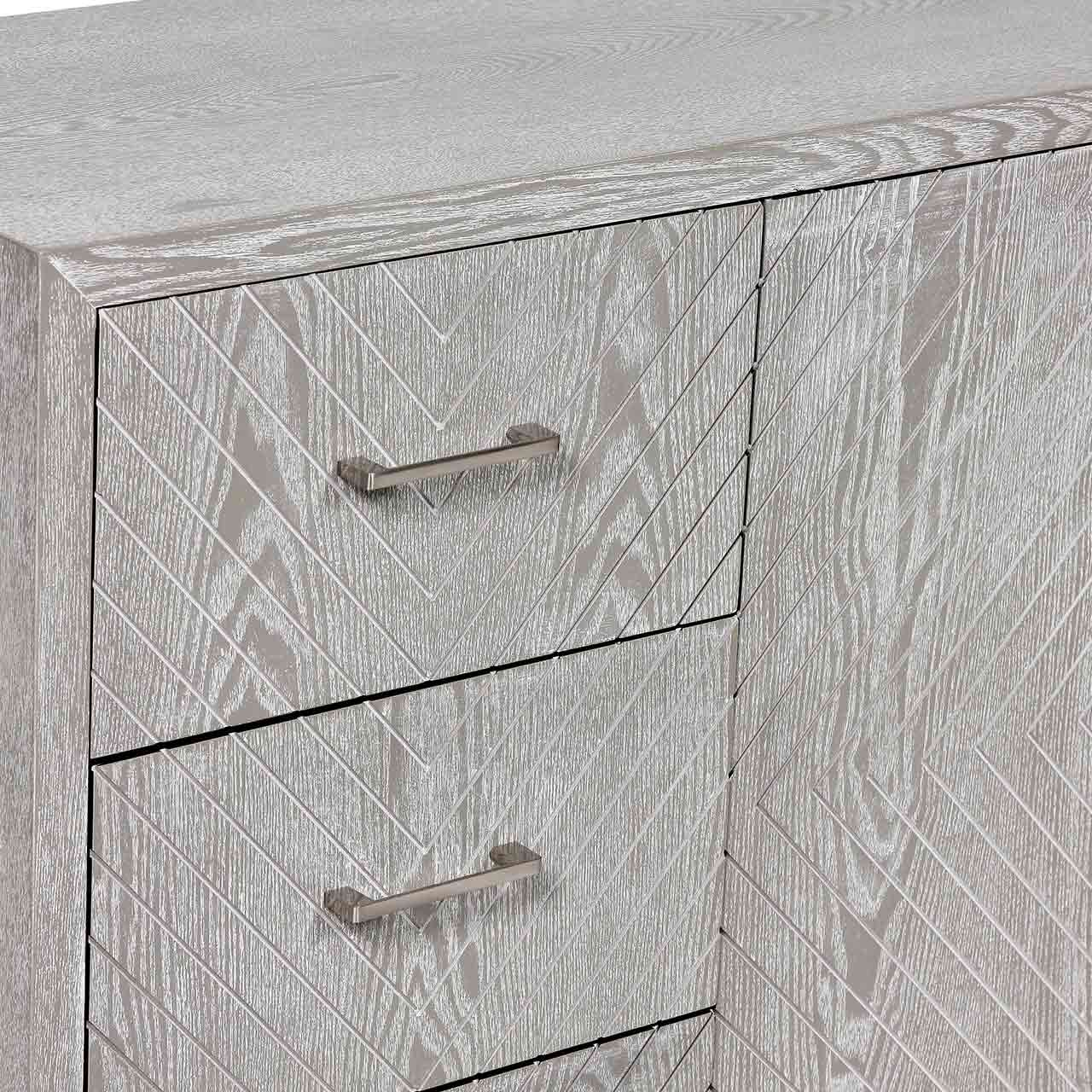 Venus 3 Drawer 2 Door Sideboard Grey Elm