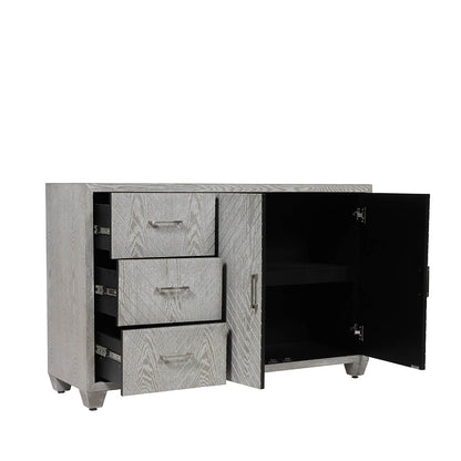 Venus 3 Drawer 2 Door Sideboard Grey Elm