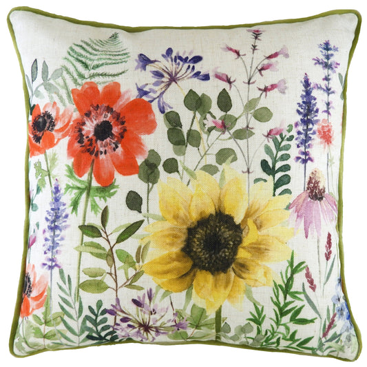 WILD FLOWERS EMMA 43X43 FEATHER FILLED CUSHION