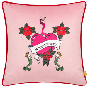 Wildflower 43x43 Feather Filled Cushion Pink