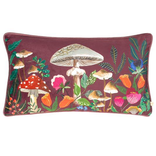 WILD GARDEN MUSHROOM 30X50 FEATHER FILLED CUSHION MULTI