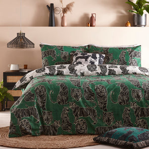 Wildcat Double Duvet Set Jungle Green - Riva