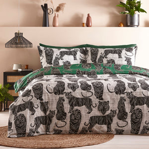 Wildcat Double Duvet Set Jungle Green - Riva