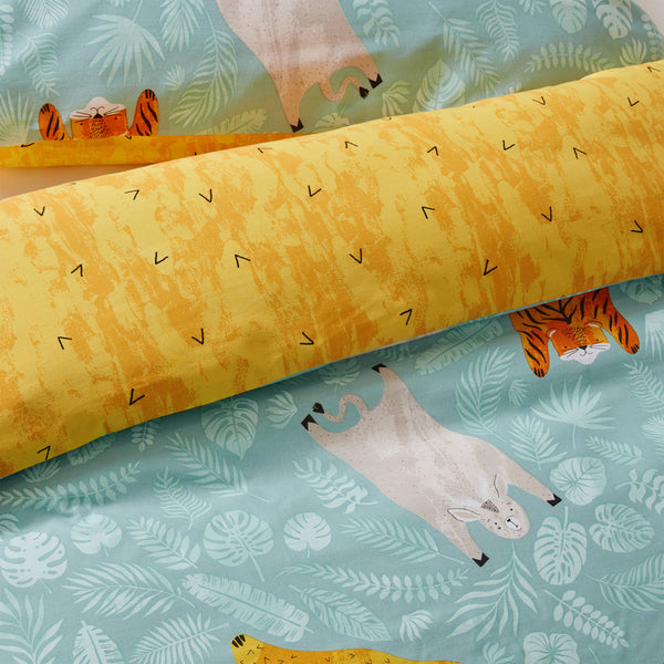 Wild Friends Toddler Duvet Set Teal - Riva