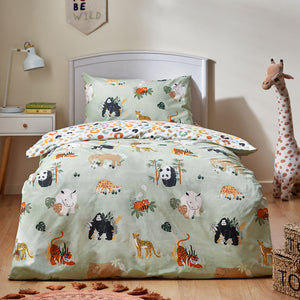Wildlife Toddler Duvet Set Multicolour/Green - Riva