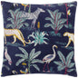 WILDS 55X55 FEATHER FILLED CUSHION NAVY