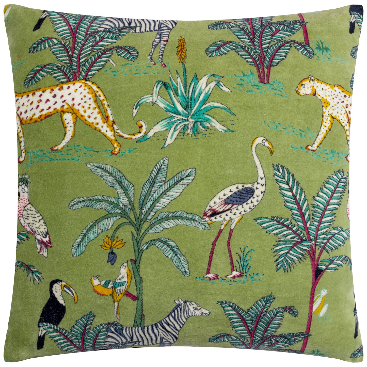 WILDS 55X55 FEATHER FILLED CUSHION PALM LEAF