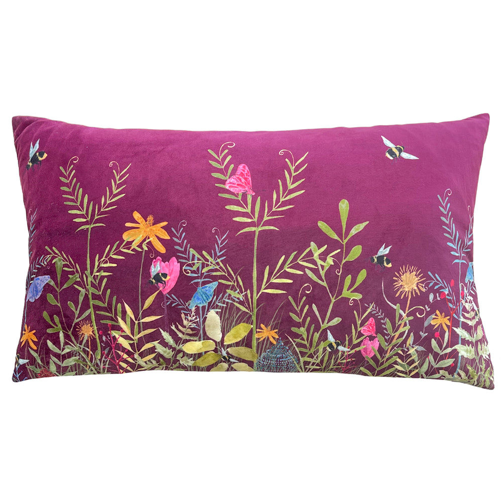 Willow Wildflower Meadow 30x50 Feather Filled Cushion Multi - Canwell Interiors Limited - Riva