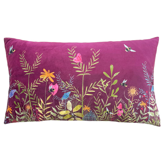 WILLOW WILDFLOWER MEADOW 30X50 FEATHER FILLED CUSHION MULTI