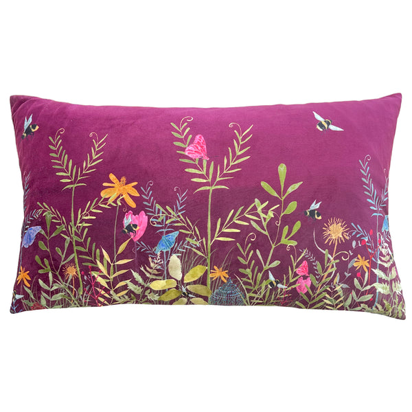 Willow Wildflower Meadow 30x50 Feather Filled Cushion Multi