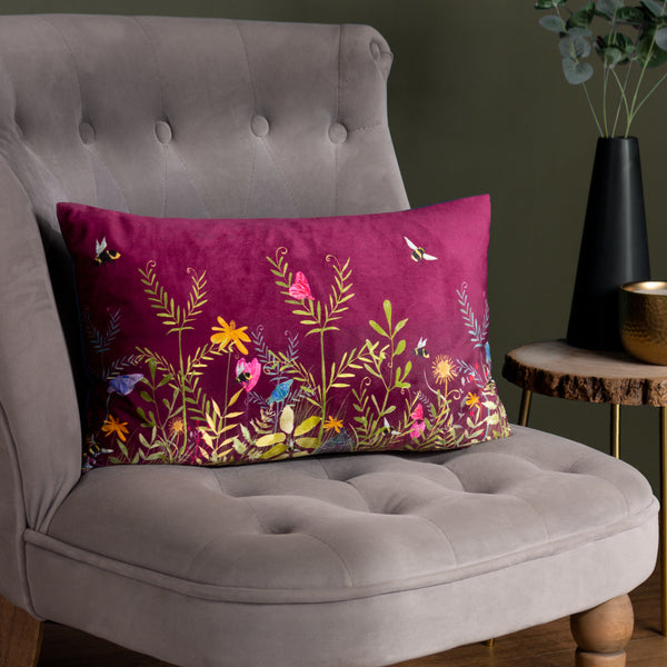 Willow Wildflower Meadow 30x50 Feather Filled Cushion Multi - view 4