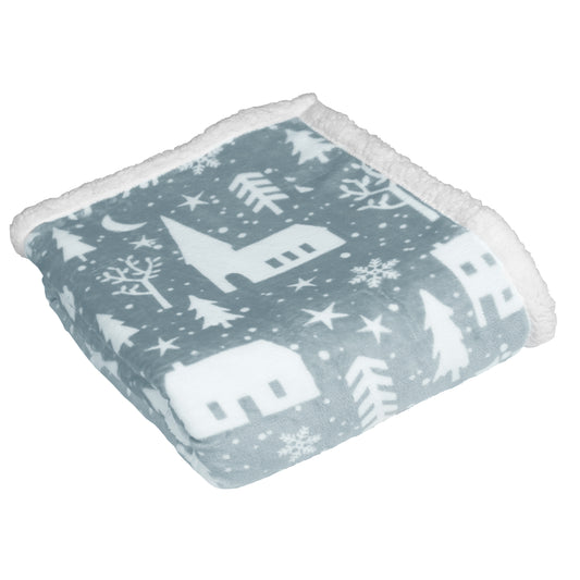 WINTER WALK 130X150 THROW MIST BLUE