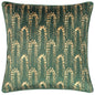 WISTERIA 50X50 FEATHER FILLED CUSHION EMERALD