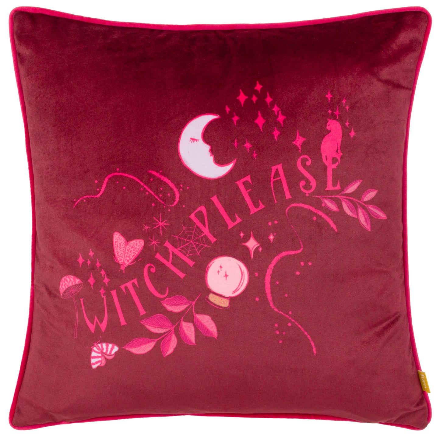 WITCH PLEASE 43X43 FEATHER FILLED CUSHION PURPLE