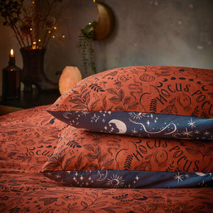 Witchy Vibes King Size Duvet Set Rust - Riva