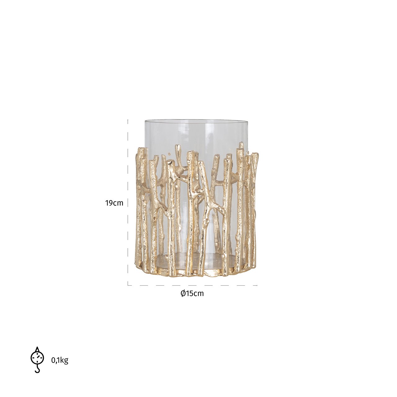 Hurricane Loretta small (Gold)- Richmond Interiors