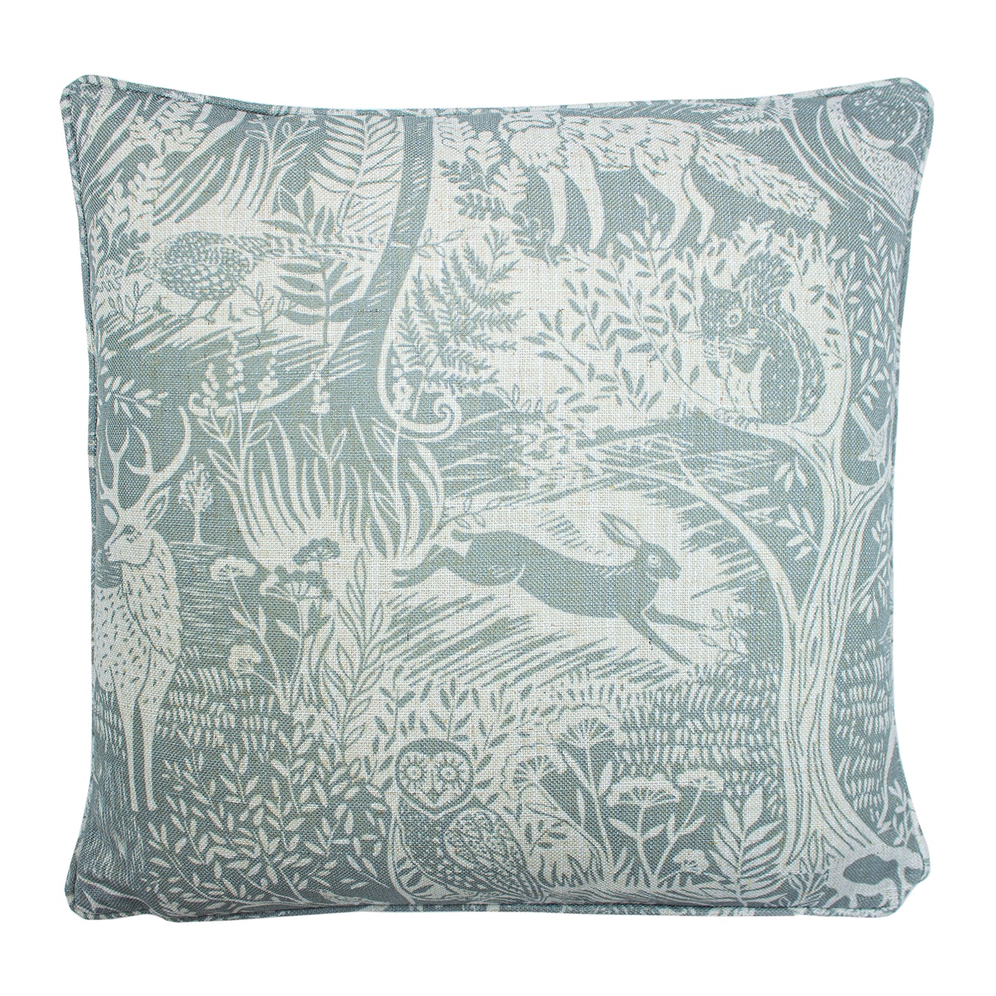 WOODLAND SCANDI 43X43 FEATHER FILLED CUSHION DUCK EGG