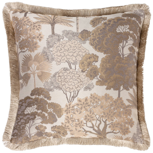 WOODLANDS 55X55 FEATHER FILLED CUSHION NATURAL