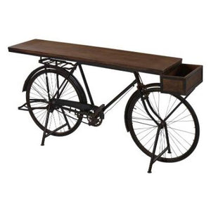 Retro Bicycle Table ( Sa – 8136 )/ Reclaimed Items Are Eco – Friendly and Lovingly Produced. Each Item Is Unique and Hand Crafted, No Two Items Are Identical. Picture Is for Illustration Purpose Only.
