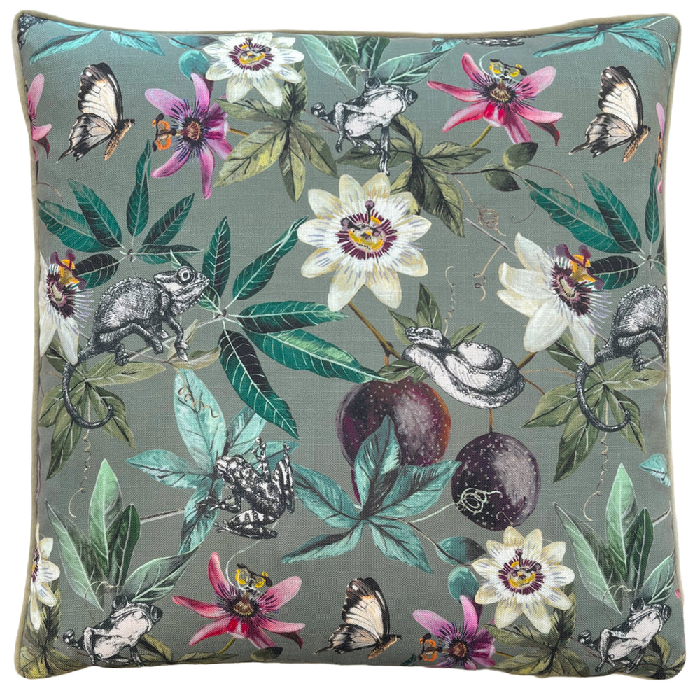 Wild Passion Creatures 50x50 Feather Filled Cushion Sage