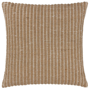Weaves Stripe 45x45 Feather Filled Cushion Natural