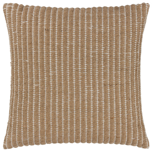 WEAVES STRIPE 45X45 FEATHER FILLED CUSHION NATURAL