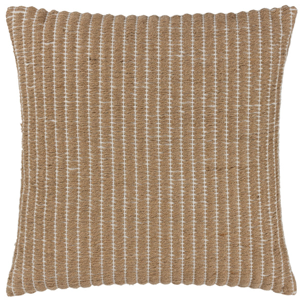 Weaves Stripe 45x45 Feather Filled Cushion Natural