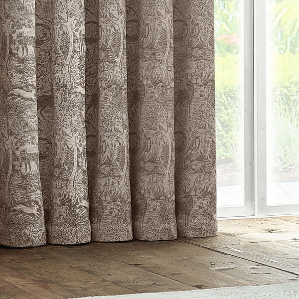 Winter Woods 228x137 Eyelet Curtains Taupe - view 5