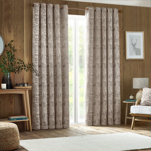 Winter Woods 228x137 Eyelet Curtains Taupe - view 7