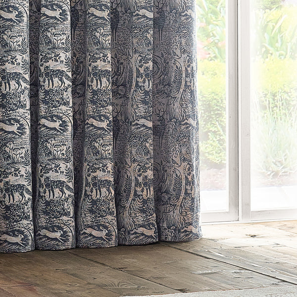 Winter Woods 228x182 Eyelet Curtains Midnight - view 5