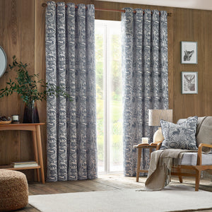 Winter Woods 117x137 Eyelet Curtains Midnight - view 3