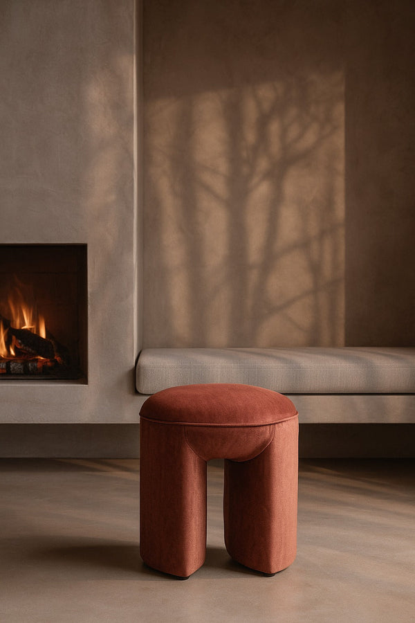 Roxton Stool - Coral - Tommy Franks