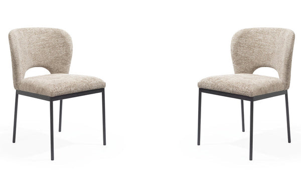 Wolfie Dining Chair - Set of 2 - Taupe - Tommy Franks
