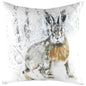 XMAS HARE 43X43 FEATHER FILLED CUSHION MULTI