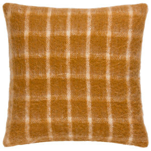 Yarrow Check 45x45 Feather Filled Cushion Ginger
