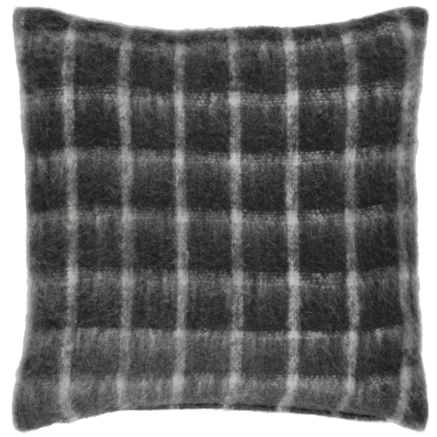 YARROW CHECK 45X45 FEATHER FILLED CUSHION STORM GREY