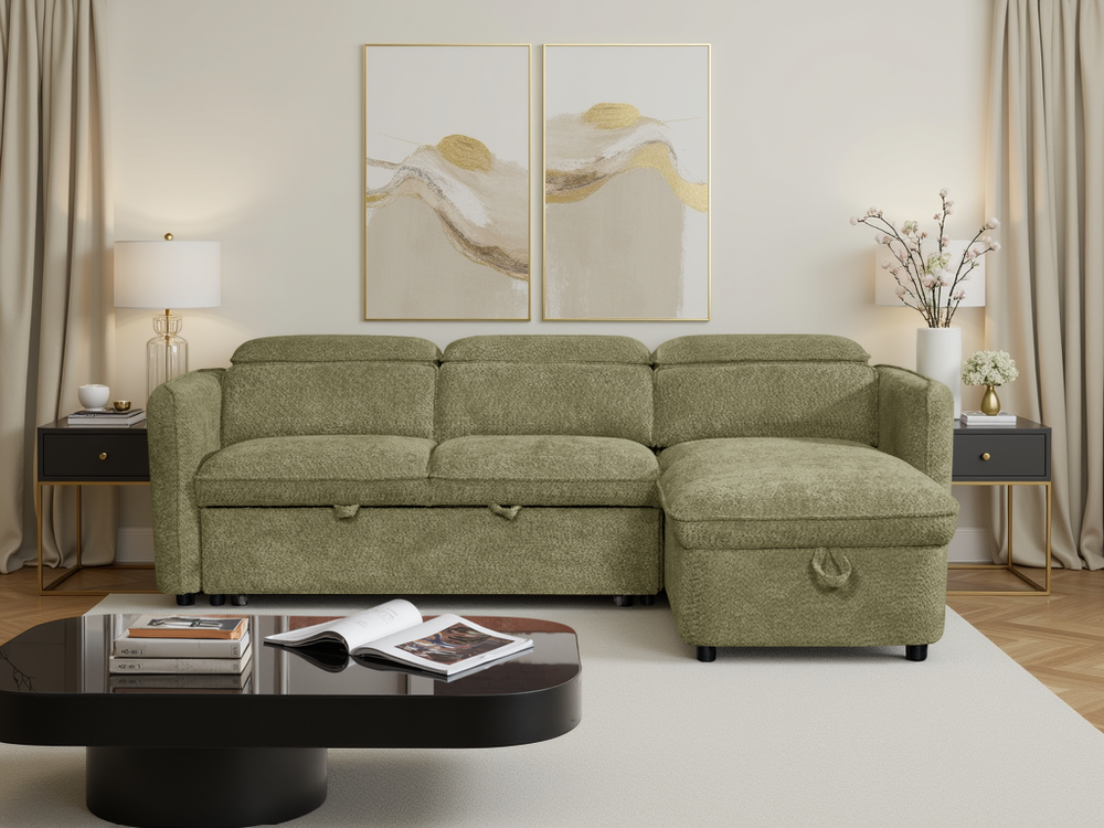 Capri Sofabed Green Universal Corner - Xshowhome