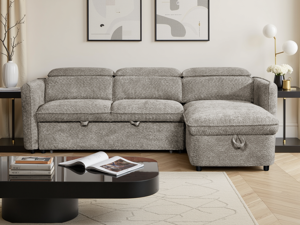 Capri Sofabed Grey Universal Corner - Xshowhome