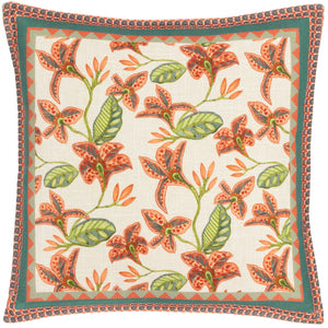 Zala Floral 43x43 Feather Filled Cushion Multi