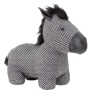 Zebra Doorstop Black