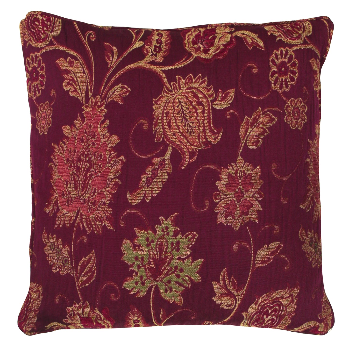 ZURICH FEATHER FILLED CUSHION 55X55 BURGUNDY