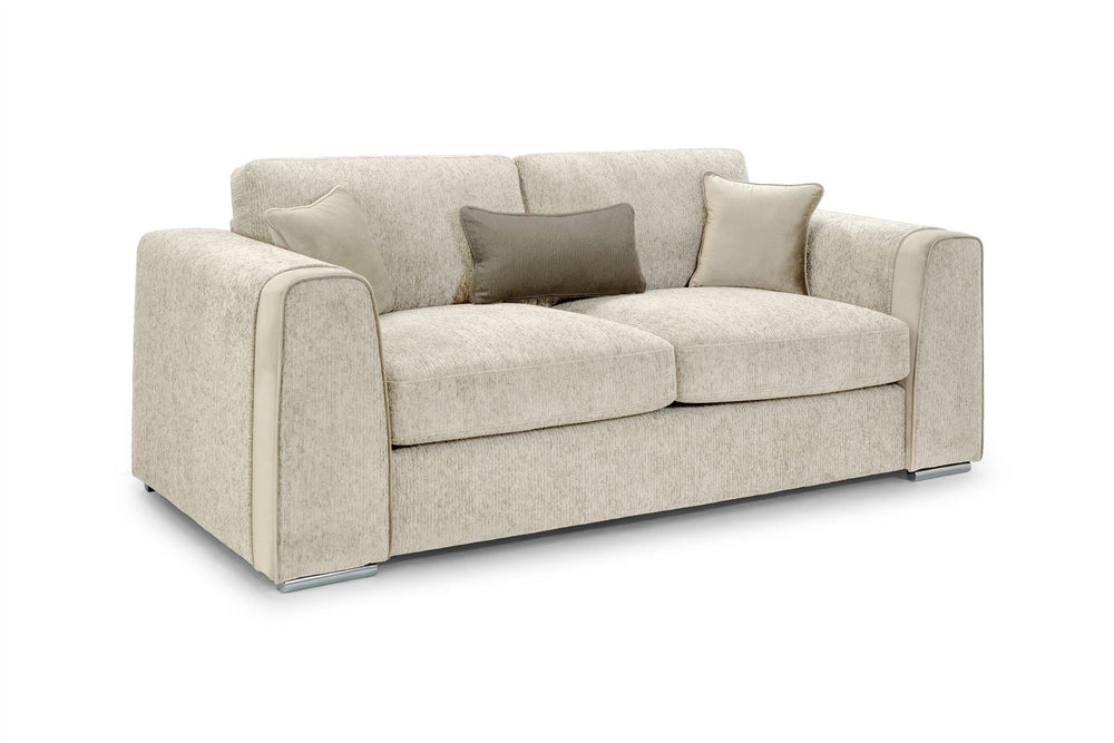 Naples Sofa Beige 3 Seater - Xshowhome