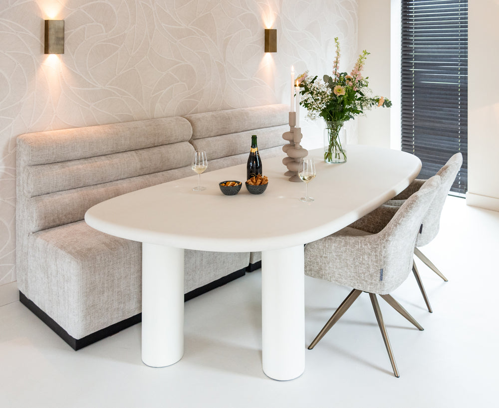 Ex Display Dining table Bloomstone white 235