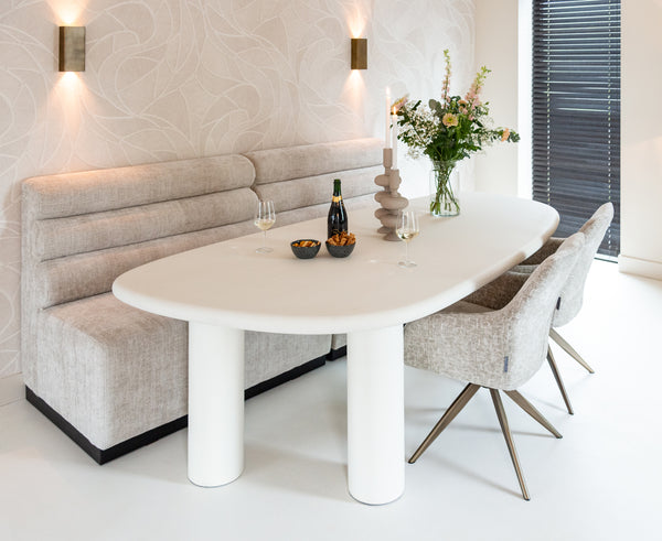 Ex Display Dining table Bloomstone white 235