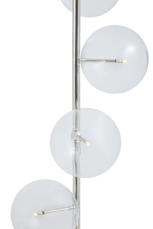 Abira Nickel and Black Marble Floor Lamp - XShowhome Limited - Xshowhome